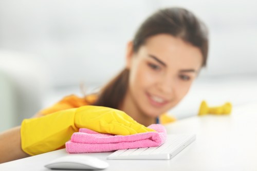 Risk assessment and room preparation before carpet cleaning begins