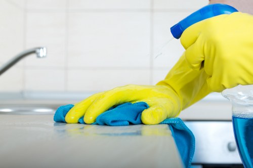 Clean and organised meeting room during office cleaning in Hollandpark
