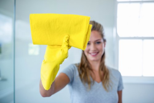 Living room deep cleaning with dust removal and floor care