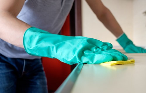 Commercial cleaning team maintaining a Hollandpark office kitchen